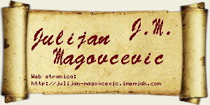 Julijan Magovčević vizit kartica